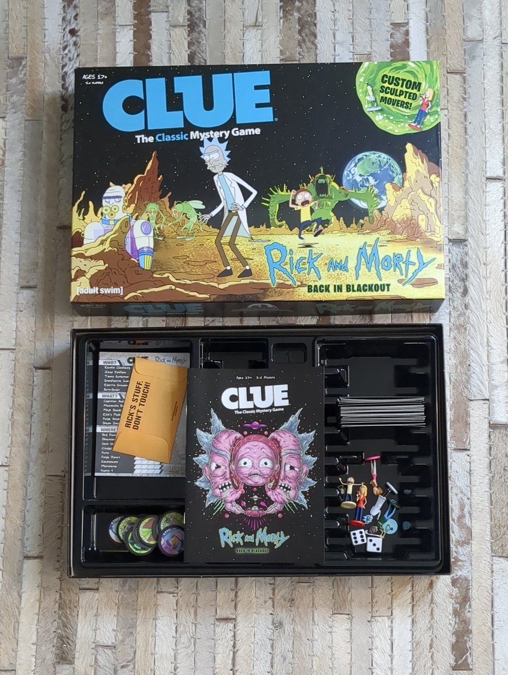 Clue: Rick and Morty Back in Blackout Edition Board Game EUC